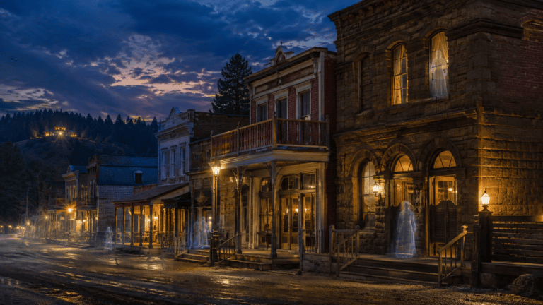 Historic photo of Prescott with ghosts.
