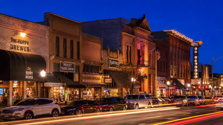 Whiskey Row at Night graphic