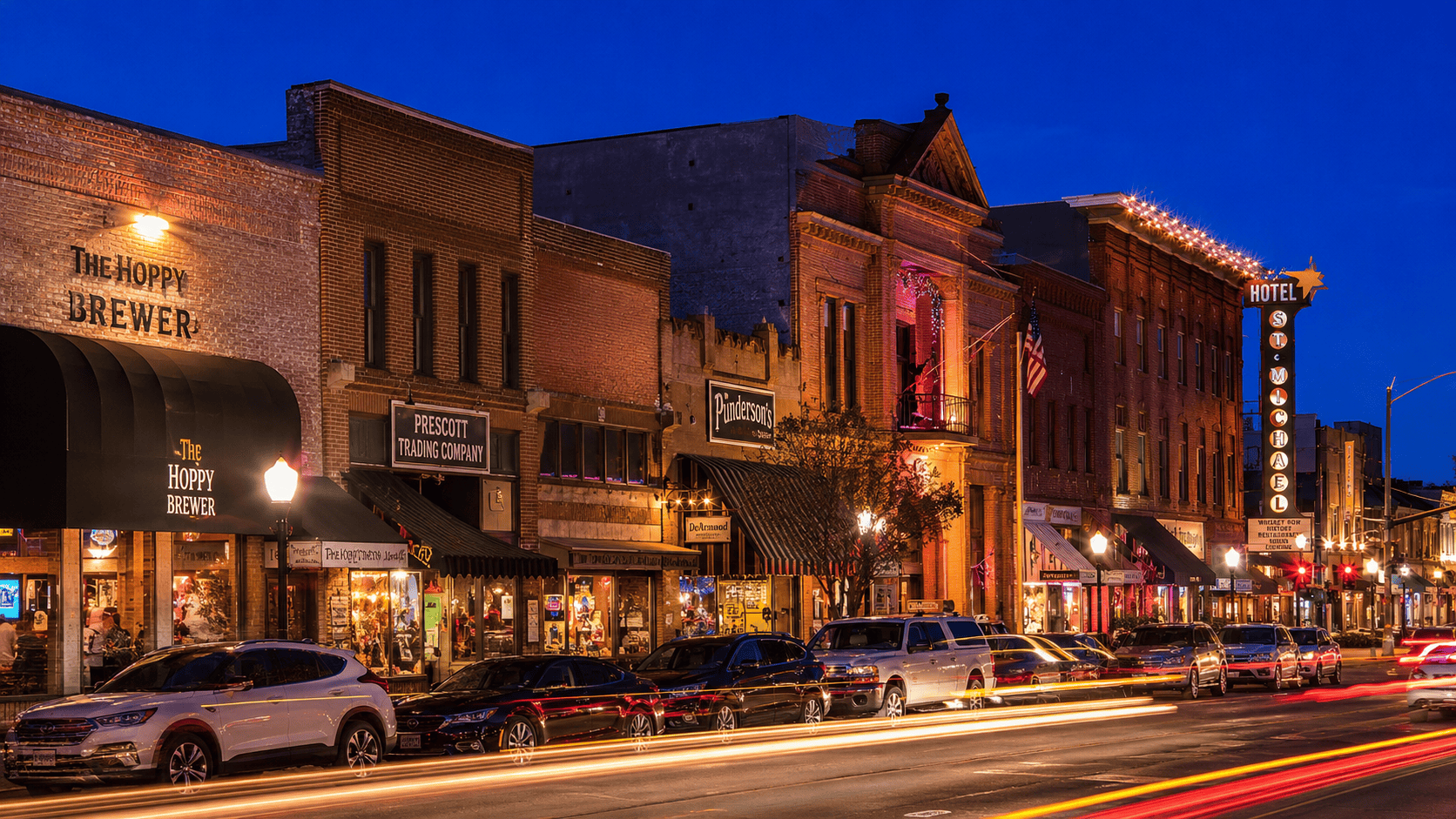 Whiskey Row at Night graphic